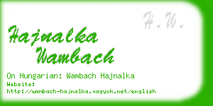hajnalka wambach business card